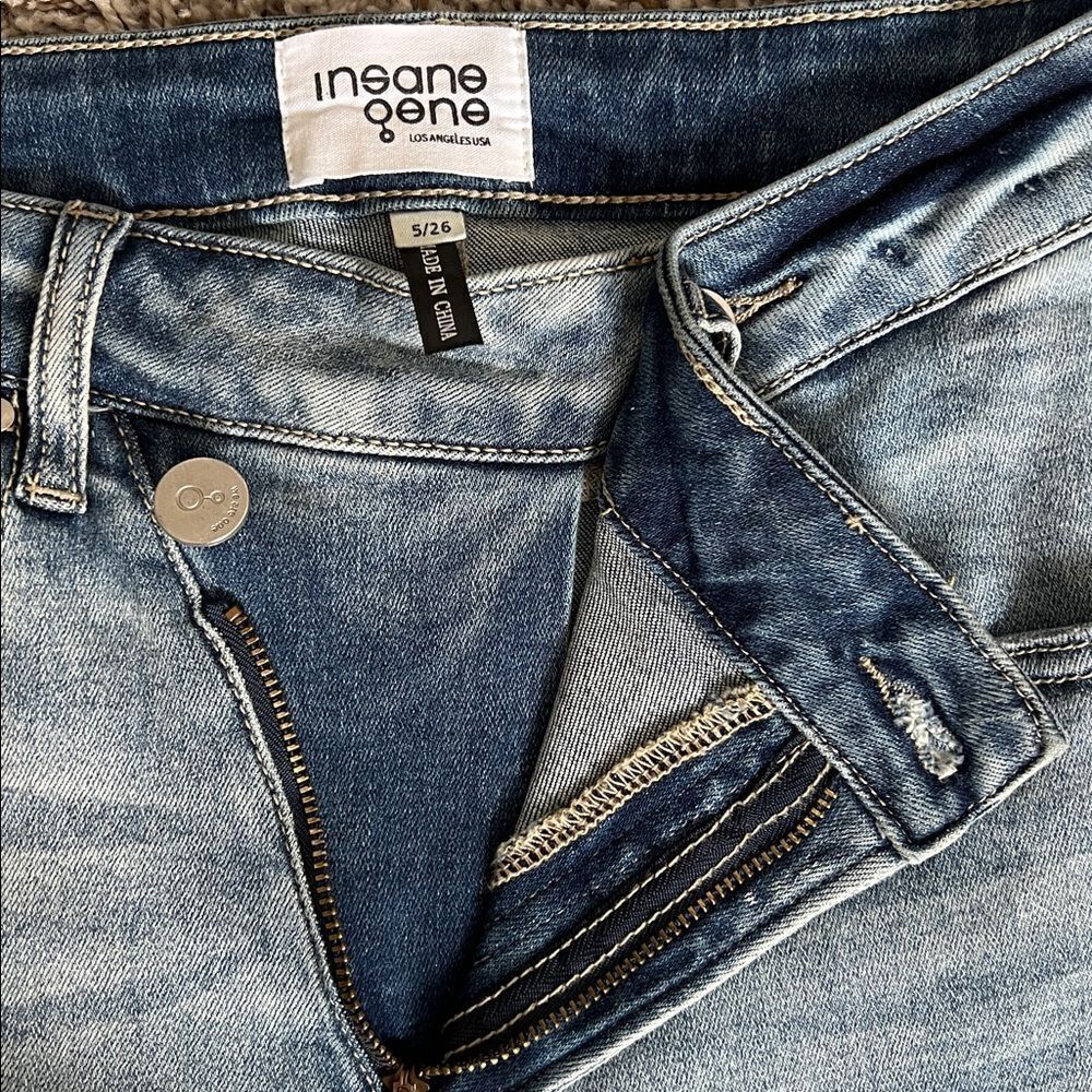 Insane Gene Crossover Button Design Jean Size 5/26 - Picture 13 of 15
